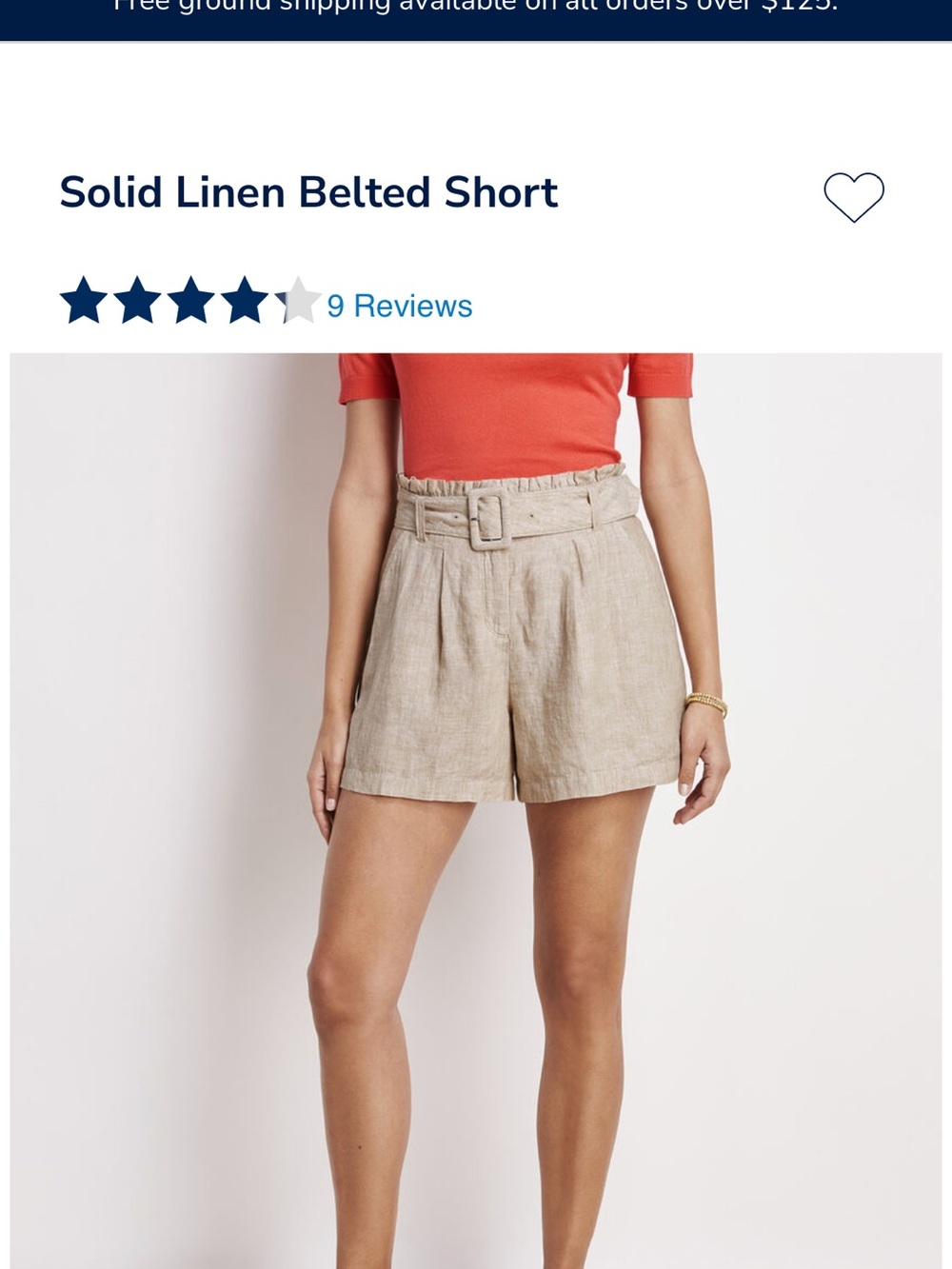 Vineyard Vines Linen Belted Shorts in Beige